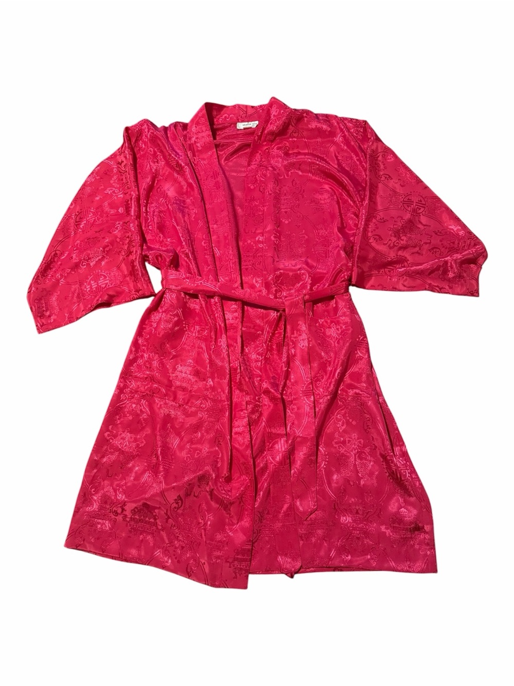 Dragon Silk 100% Silk Kimono Robe Koy Fish Asain